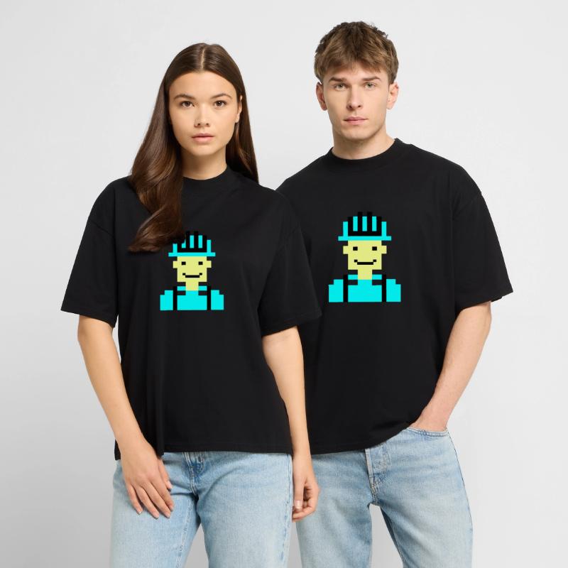 Construction Worker Pixel 01 Stanley/Stella Oversized Unisex Organic T-shirt Blaster 2.0