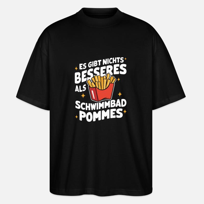 Frites, frites, restauration rapide - T-shirt bio Blaster 2.0 coupe oversize Stanley/Stella Unisexe - noir