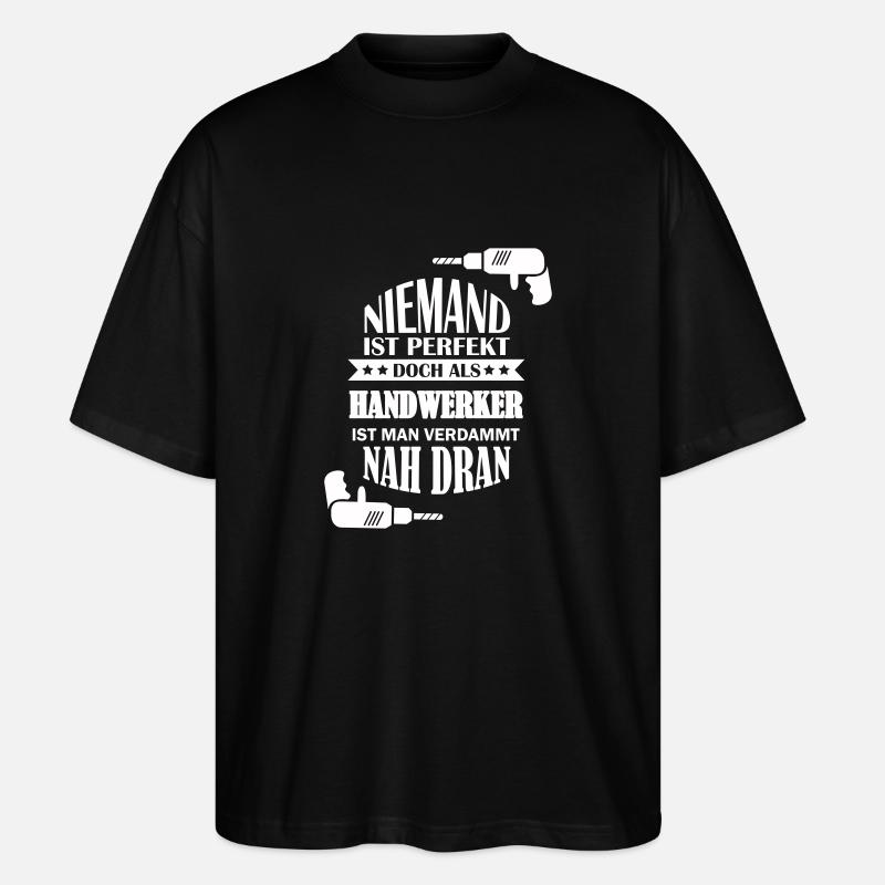 perfekter handwerker - Stanley/Stella Oversized Unisex Bio T-Shirt Blaster 2.0 - Schwarz
