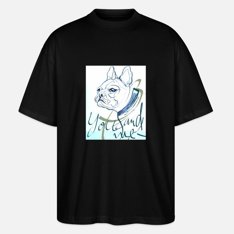 Frenchie - Stanley/Stella Oversized Unisex Bio T-Shirt Blaster 2.0 - Schwarz
