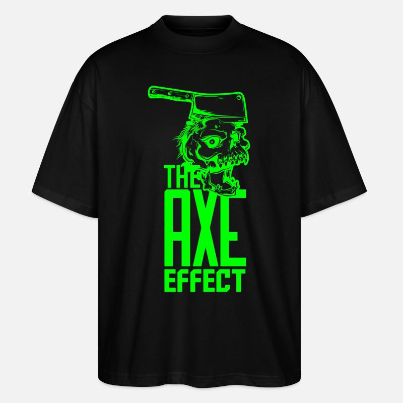 Skull mit Axt - Stanley/Stella Oversized Unisex Bio T-Shirt Blaster 2.0 - Schwarz