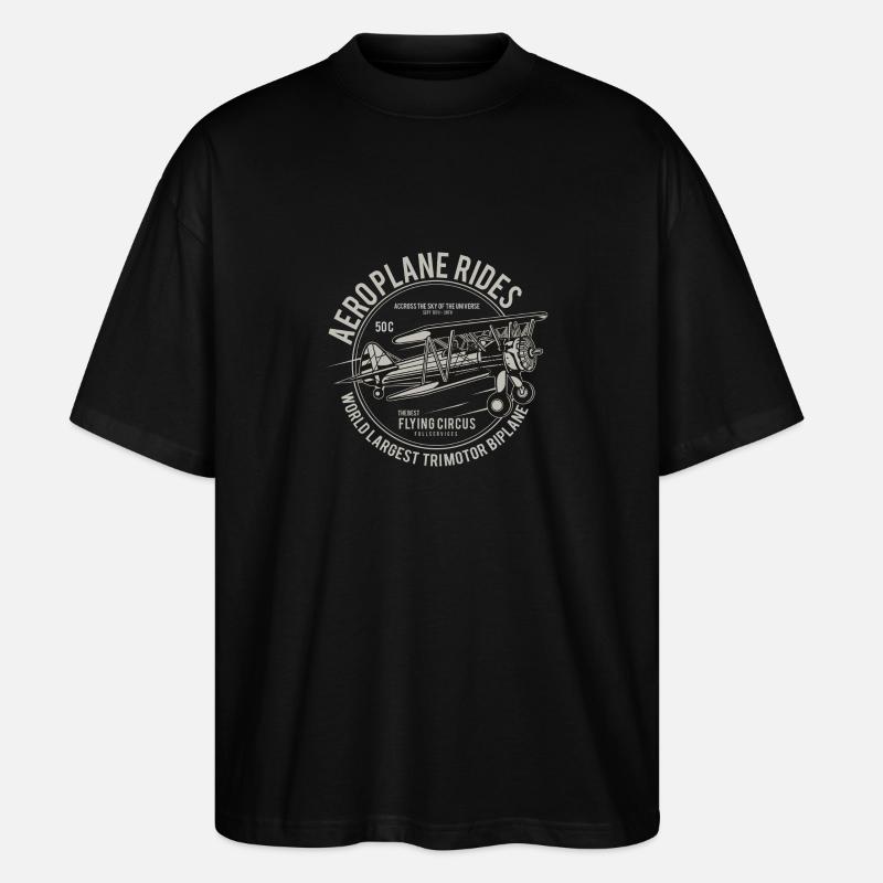 Manèges d'avion - T-shirt bio Blaster 2.0 coupe oversize Stanley/Stella Unisexe - noir