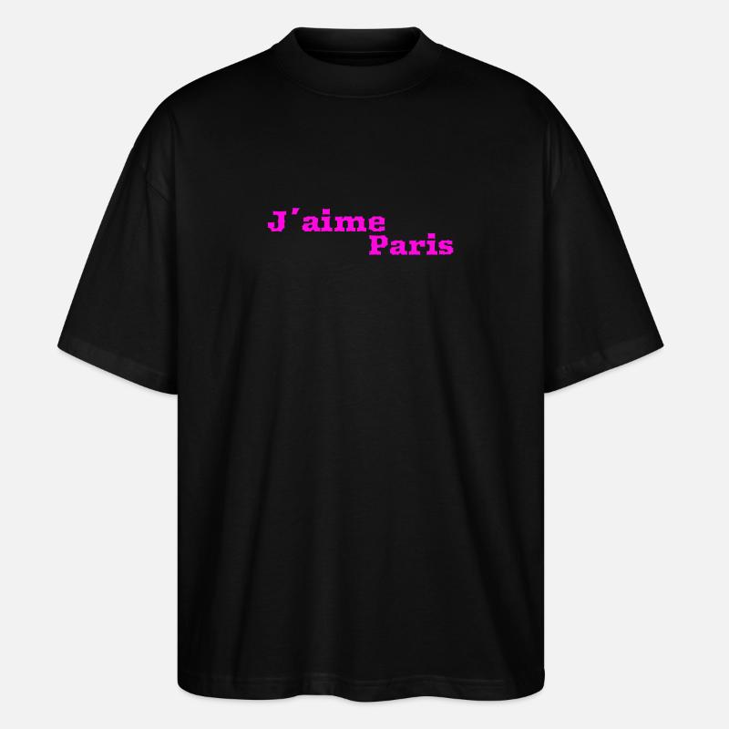 J ́aime Paris - T-shirt bio Blaster 2.0 coupe oversize Stanley/Stella Unisexe - noir