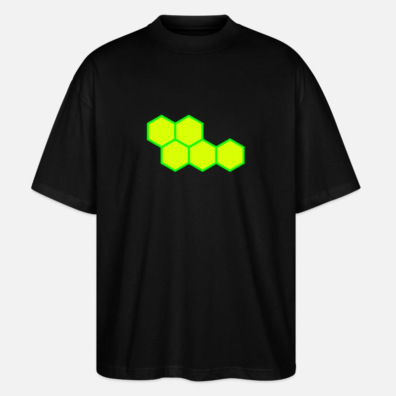 Hexagon - Stanley/Stella Oversized Unisex Bio T-Shirt Blaster 2.0 - Schwarz