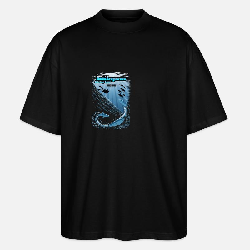 Plongée Sidapan 2025 - T-shirt bio Blaster 2.0 coupe oversize Stanley/Stella Unisexe - noir