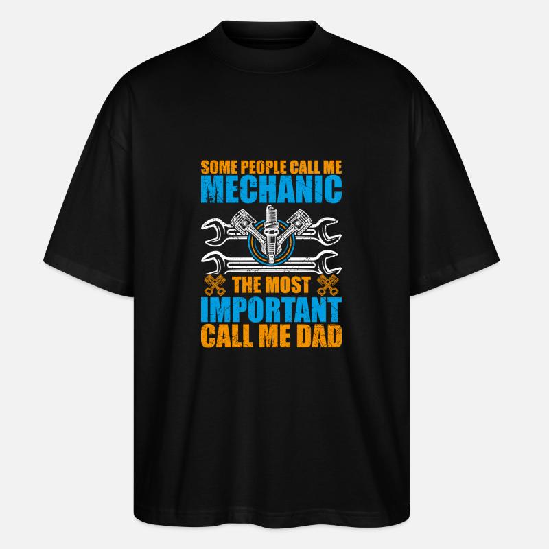 Manche Leute nennen mich Mechaniker - Stanley/Stella Oversized Unisex Bio T-Shirt Blaster 2.0 - Schwarz