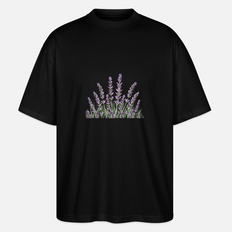 Lavendelhalme Lavendel - Stanley/Stella Oversized Unisex Bio T-Shirt Blaster 2.0 - Schwarz