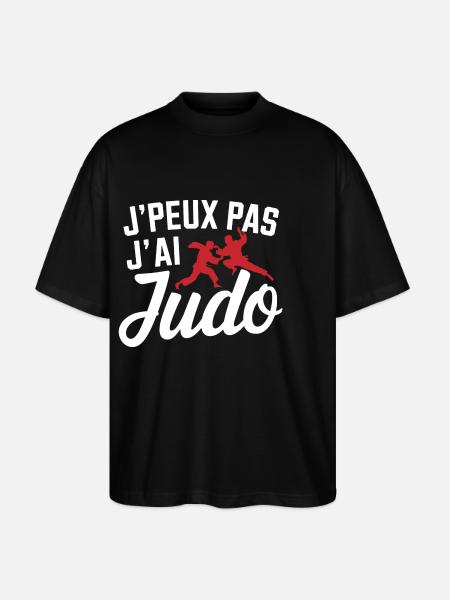 j'peux pas j'ai judo - T-shirt bio Blaster 2.0 coupe oversize Stanley/Stella Unisexe - noir
