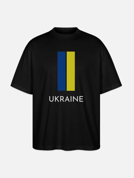 Ukrainische Flagge - Stanley/Stella Oversized Unisex Bio T-Shirt Blaster 2.0 - Schwarz