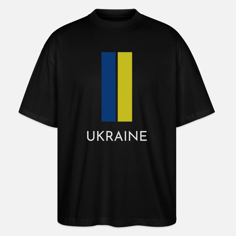 Ukrainische Flagge - Stanley/Stella Oversized Unisex Bio T-Shirt Blaster 2.0 - Schwarz