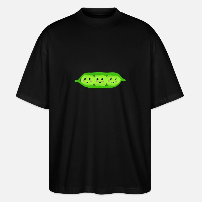 three_peas_in_a_pod - Stanley/Stella Oversized Unisex Organic T-shirt Blaster 2.0 - black