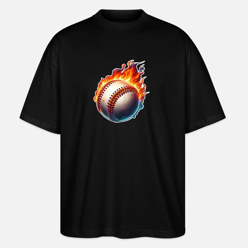 Baseball - Stanley/Stella Oversized Unisex Bio T-Shirt Blaster 2.0 - Schwarz