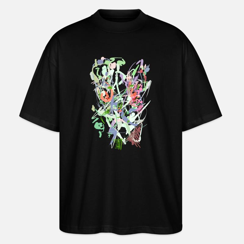 Hintergrund Design - Pastell - Stanley/Stella Oversized Unisex Bio T-Shirt Blaster 2.0 - Schwarz
