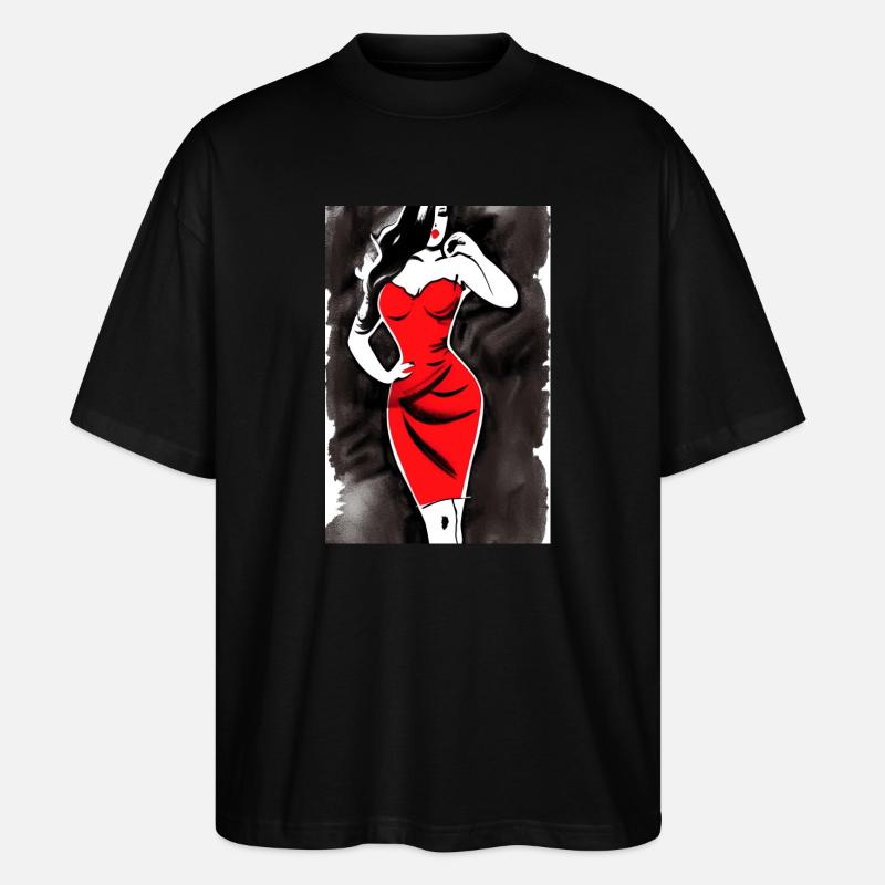 Pin up 2 - T-shirt bio Blaster 2.0 coupe oversize Stanley/Stella Unisexe - noir