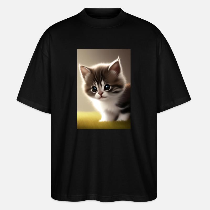 Baby Katze - Stanley/Stella Oversized Unisex Bio T-Shirt Blaster 2.0 - Schwarz