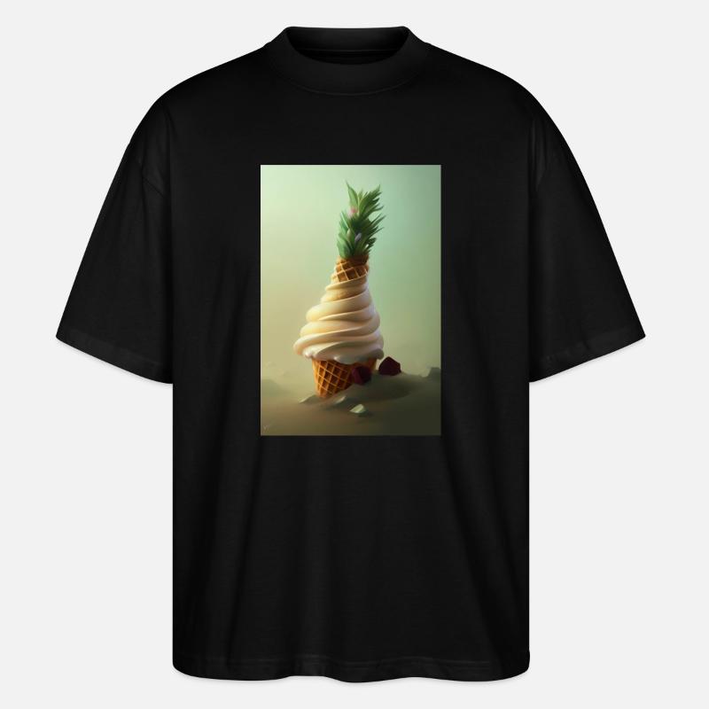 Eiscreme - Stanley/Stella Oversized Unisex Bio T-Shirt Blaster 2.0 - Schwarz
