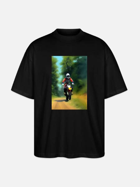 Motocross Riding - Stanley/Stella Oversized Unisex Organic T-shirt Blaster 2.0 - black