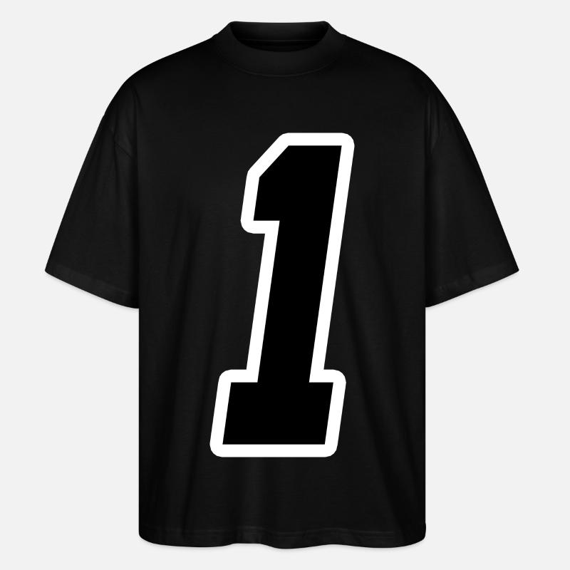 Nummer Eins 1 - Stanley/Stella Oversized Unisex Bio T-Shirt Blaster 2.0 - Schwarz