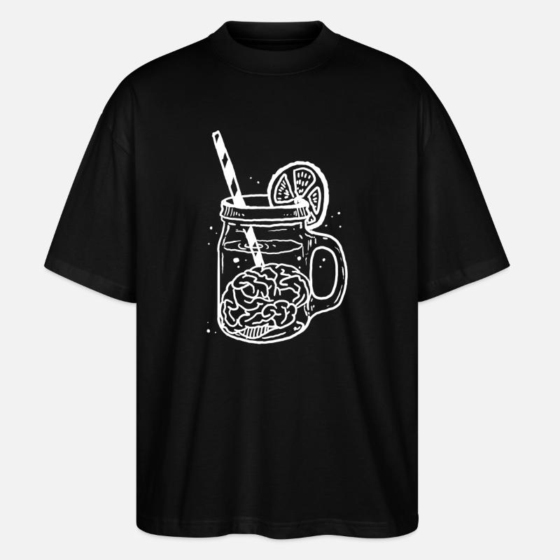 Brainfood 2 Invert - Stanley/Stella Oversized Unisex Bio T-Shirt Blaster 2.0 - Schwarz