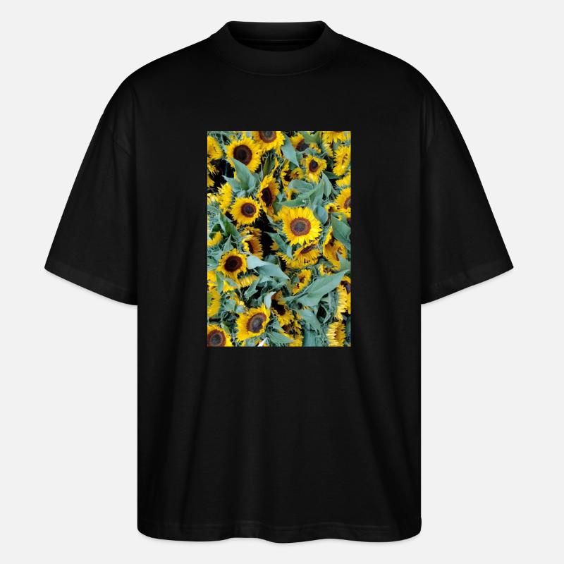 SONNENBLUMENSTIMMUNG - Stanley/Stella Oversized Unisex Bio T-Shirt Blaster 2.0 - Schwarz