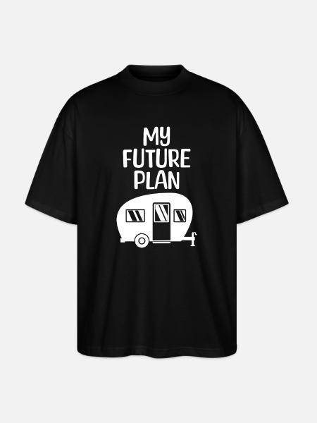 Wohnmobil Wanderer Statement Camping Camper - Stanley/Stella Oversized Unisex Bio T-Shirt Blaster 2.0 - Schwarz