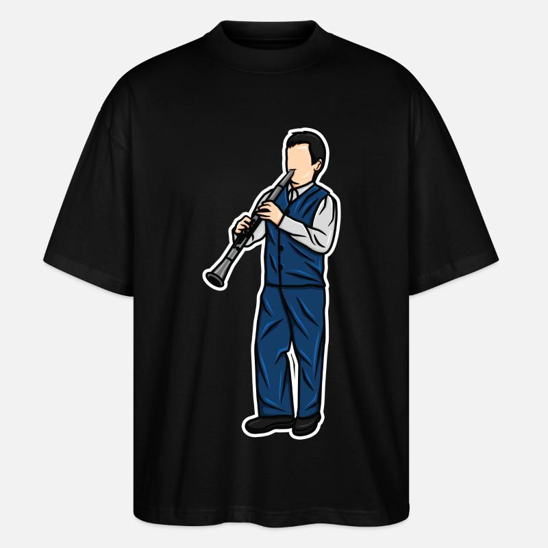 Kleiner Klarinettist - Stanley/Stella Oversized Unisex Bio T-Shirt Blaster 2.0 - Schwarz