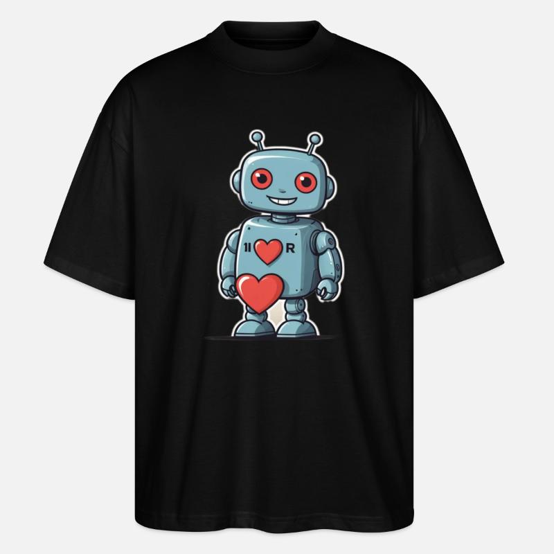 J’adore les robots - T-shirt bio Blaster 2.0 coupe oversize Stanley/Stella Unisexe - noir
