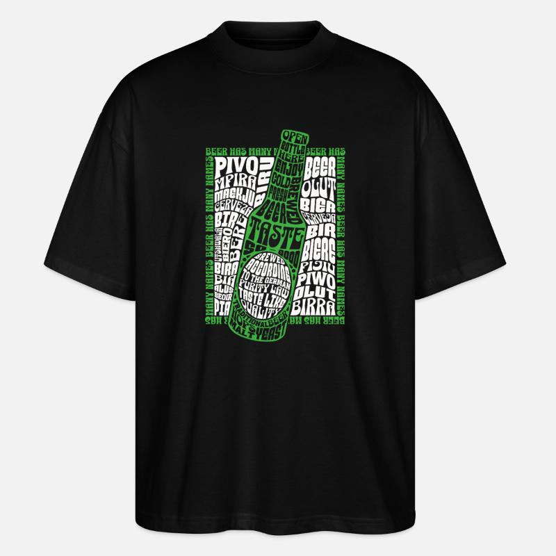 Bier - Stanley/Stella Oversized Unisex Bio T-Shirt Blaster 2.0 - Schwarz