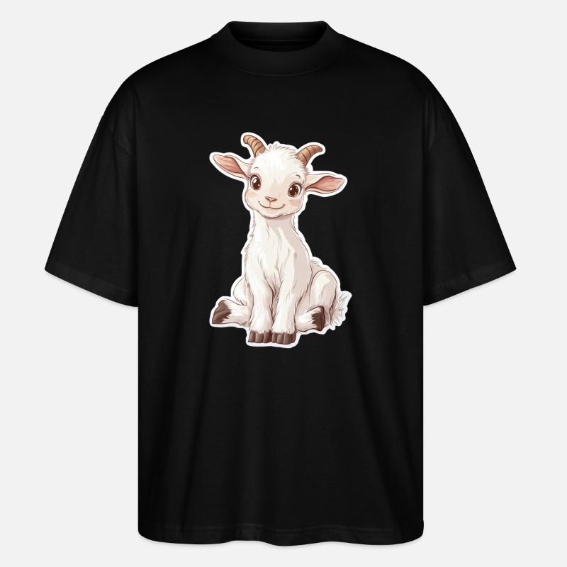 Ziege - Stanley/Stella Oversized Unisex Bio T-Shirt Blaster 2.0 - Schwarz