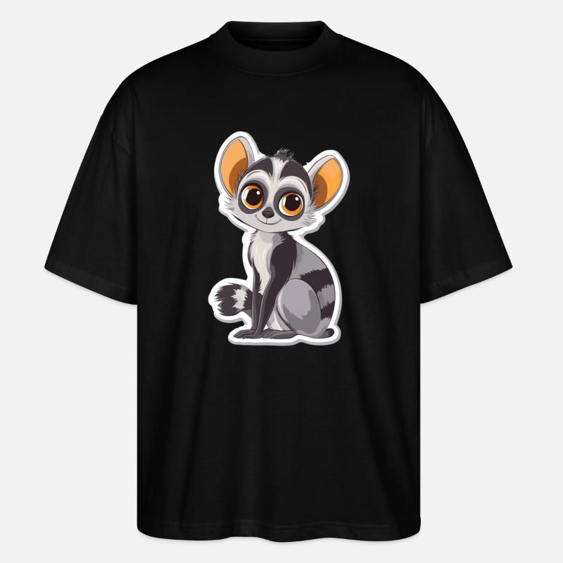 Lemur - Stanley/Stella Oversized Unisex Bio T-Shirt Blaster 2.0 - Schwarz