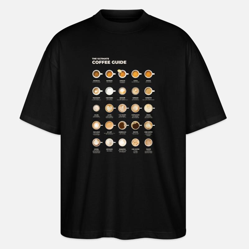 Ultimate Espresso Coffee Chart - Stanley/Stella Oversized Unisex Organic T-shirt Blaster 2.0 - black