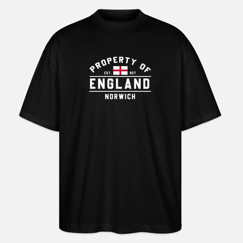 Angleterre Norwich Flag Est.1827 - T-shirt bio Blaster 2.0 coupe oversize Stanley/Stella Unisexe - noir