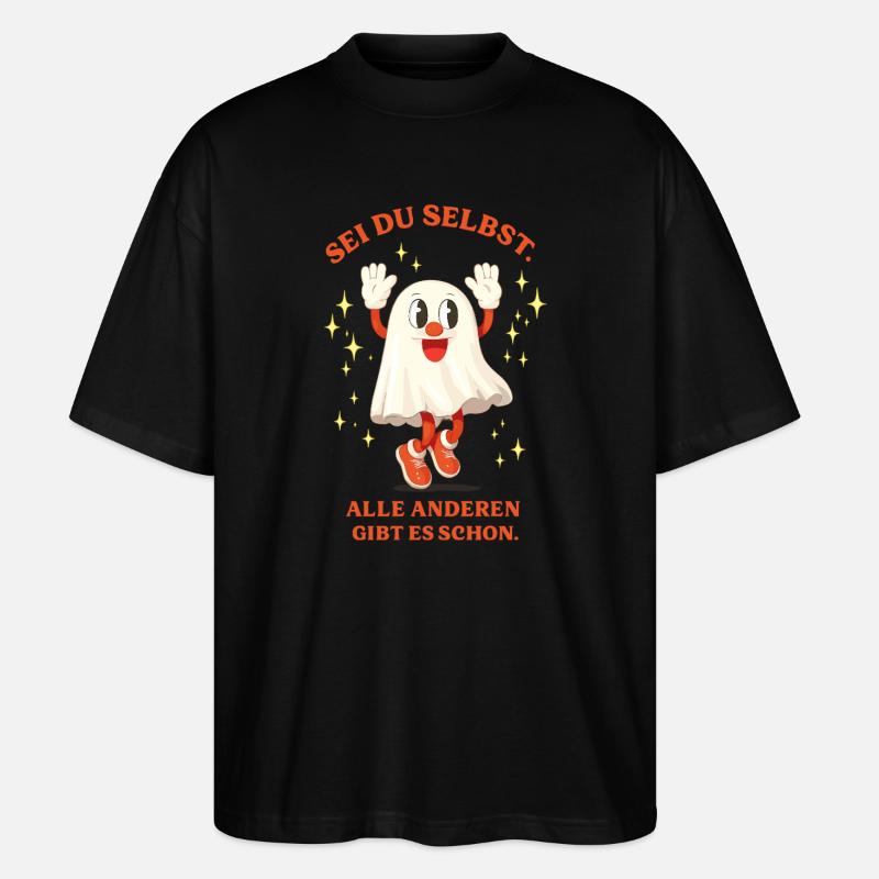 Sei Du Selbst Glitzernder Geist - Stanley/Stella Oversized Unisex Bio T-Shirt Blaster 2.0 - Schwarz