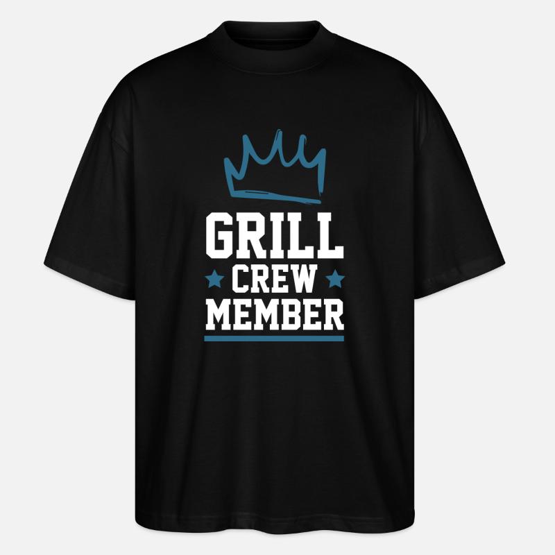 Grill Crew - Stanley/Stella Oversized Unisex Bio T-Shirt Blaster 2.0 - Schwarz