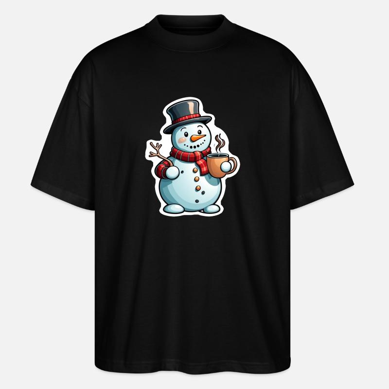 Schneemann - Stanley/Stella Oversized Unisex Bio T-Shirt Blaster 2.0 - Schwarz