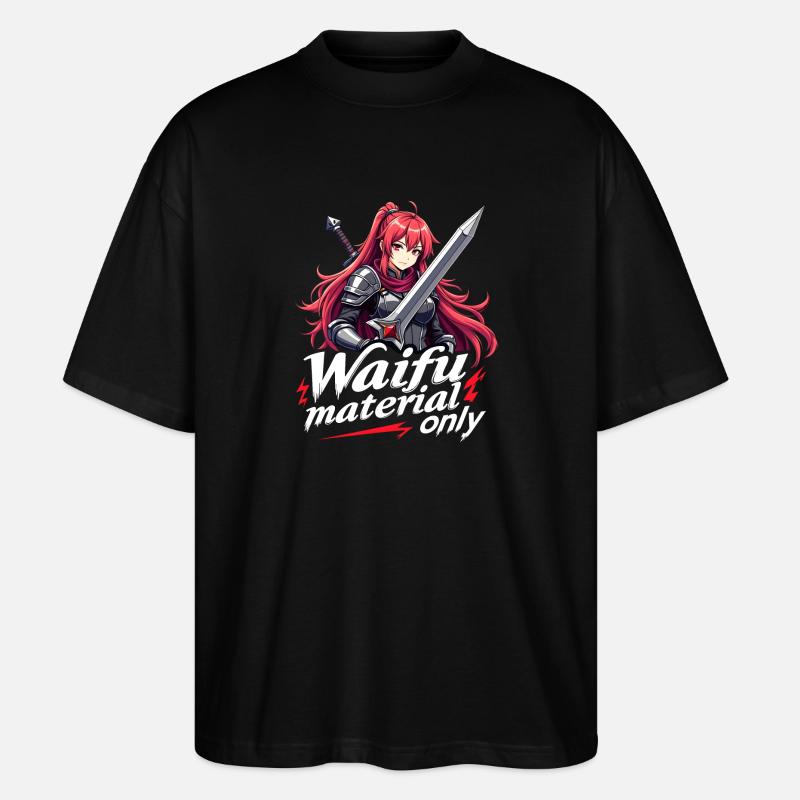 WAIFU MATERIAL ONLY - Kriegerin - Stanley/Stella Oversized Unisex Bio T-Shirt Blaster 2.0 - Schwarz