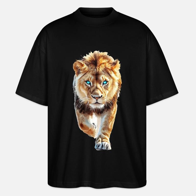 Löwe - Stanley/Stella Oversized Unisex Bio T-Shirt Blaster 2.0 - Schwarz