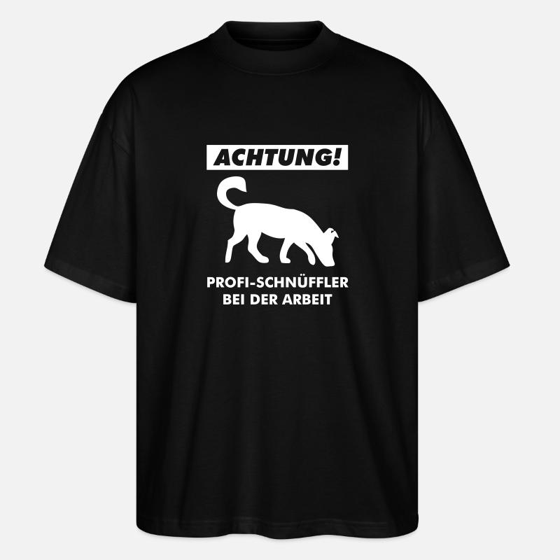 Hund Spürhund Mantrailing Jagd - Stanley/Stella Oversized Unisex Bio T-Shirt Blaster 2.0 - Schwarz