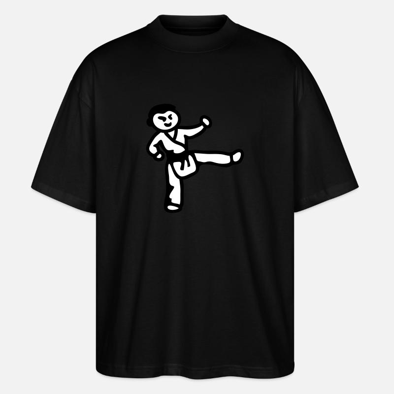 Le garçon de karaté - T-shirt bio Blaster 2.0 coupe oversize Stanley/Stella Unisexe - noir