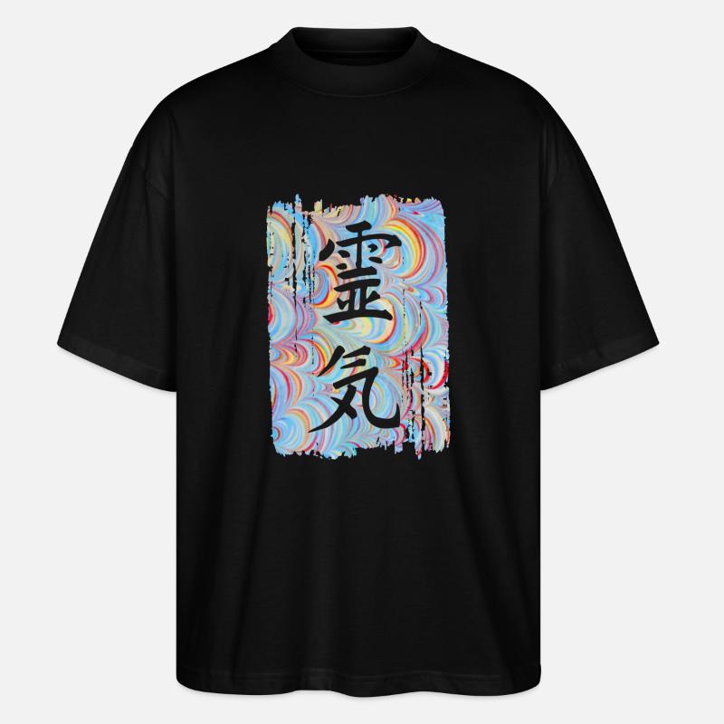 Reiki Japonais E 63 - T-shirt bio Blaster 2.0 coupe oversize Stanley/Stella Unisexe - noir
