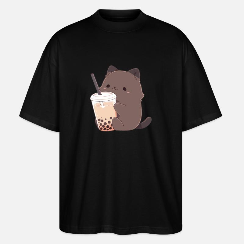 chat mignon - T-shirt bio Blaster 2.0 coupe oversize Stanley/Stella Unisexe - noir