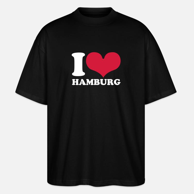 hamburg - Stanley/Stella Oversized Unisex Bio T-Shirt Blaster 2.0 - Schwarz