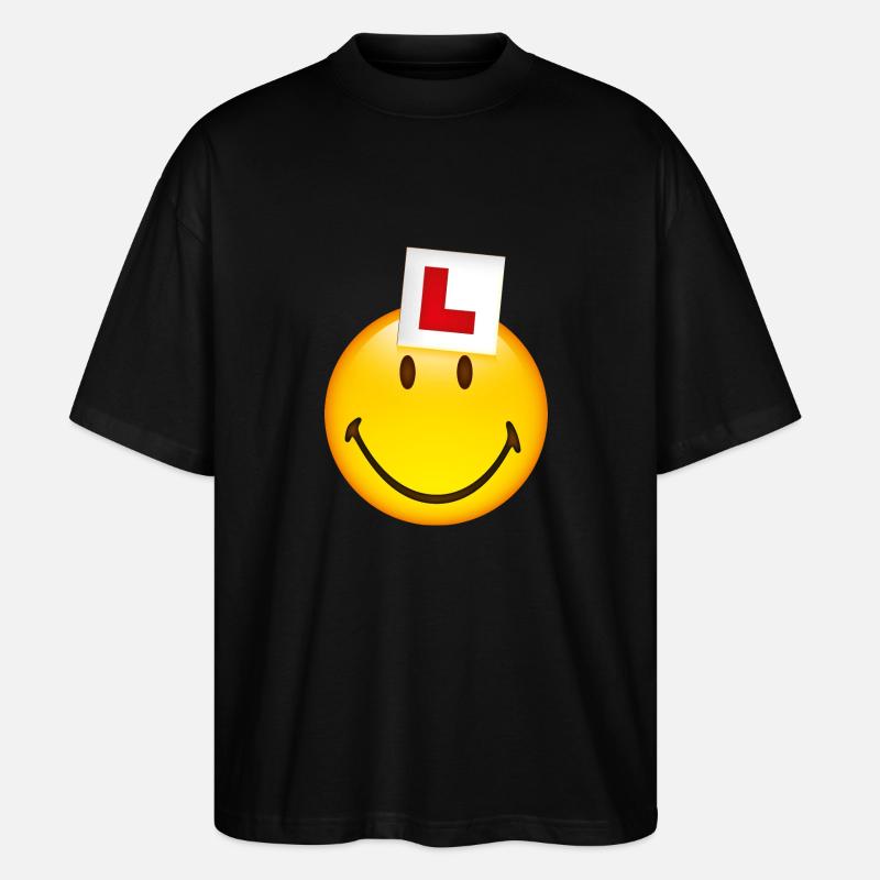 Smiley New Driver - Stanley/Stella Oversized Unisex Bio T-Shirt Blaster 2.0 - Schwarz