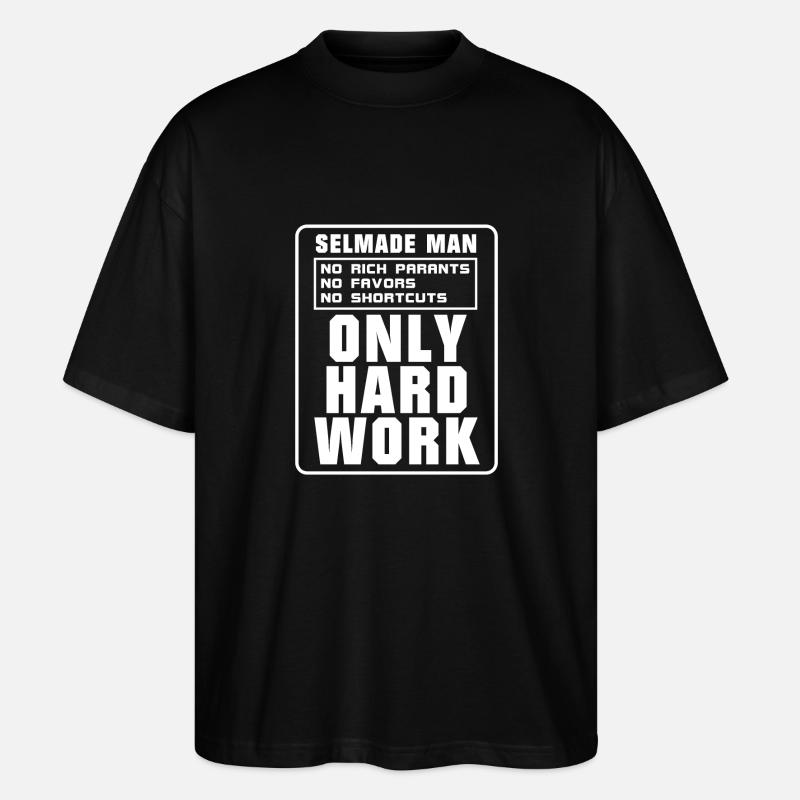 Only Hard Work - Stanley/Stella Oversized Unisex Bio T-Shirt Blaster 2.0 - Schwarz