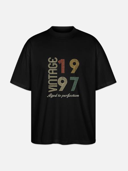 27 Year Anniversary Gift - 1997 - Stanley/Stella Oversized Unisex Organic T-shirt Blaster 2.0 - black