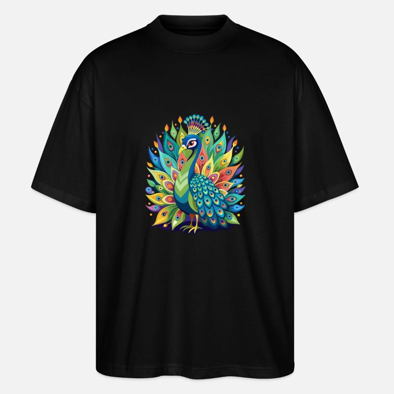 Pfauenzauber - Stanley/Stella Oversized Unisex Bio T-Shirt Blaster 2.0 - Schwarz