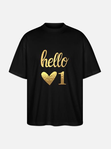 Hello 1 - Stanley/Stella Oversized Unisex Organic T-shirt Blaster 2.0 - black