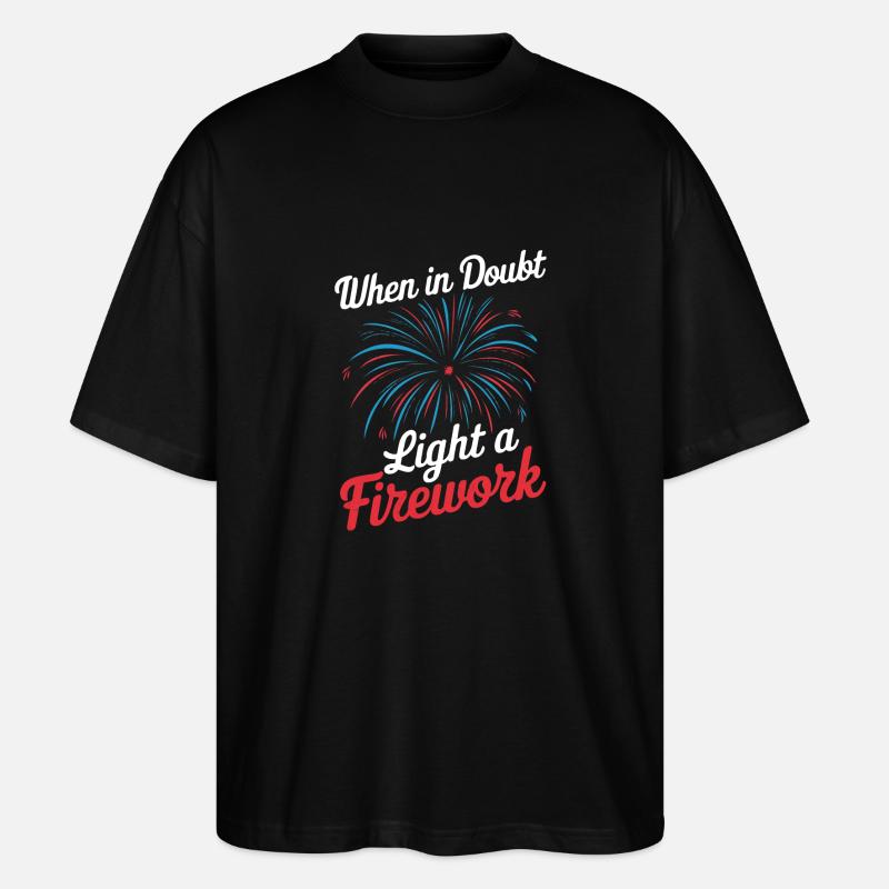 Pyrotechnie Feux d’artifice Pyrotechnie - T-shirt bio Blaster 2.0 coupe oversize Stanley/Stella Unisexe - noir