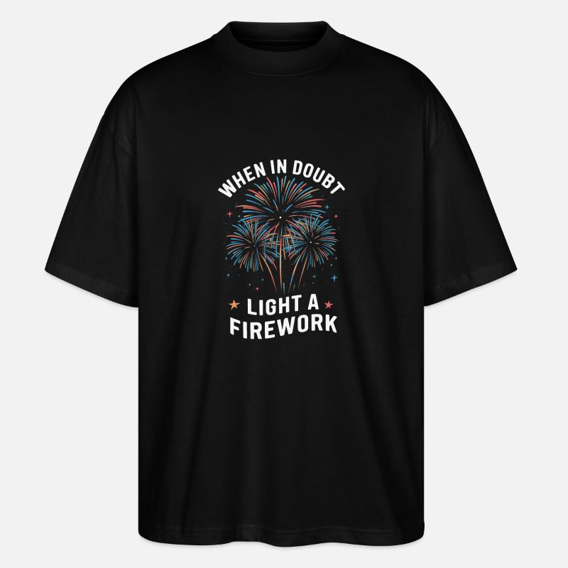 Pyrotechniker Feuerwerk Pyrotechnik - Stanley/Stella Oversized Unisex Bio T-Shirt Blaster 2.0 - Schwarz
