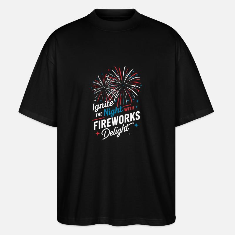 Pyrotechnics Fireworks Pyrotechnics - Stanley/Stella Oversized Unisex Organic T-shirt Blaster 2.0 - black